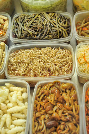 Korean salads sale marketplaceの写真素材