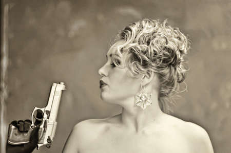 lady with gun