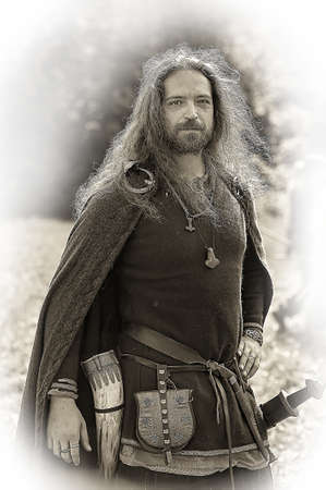 Portrait of a Viking, International historical festival Ladoga のeditorial素材