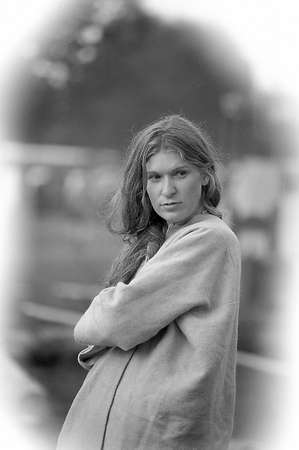 Medieval feast, the festival of historical reconstruction of the early Middle Ages, Volkhov, Russiaのeditorial素材