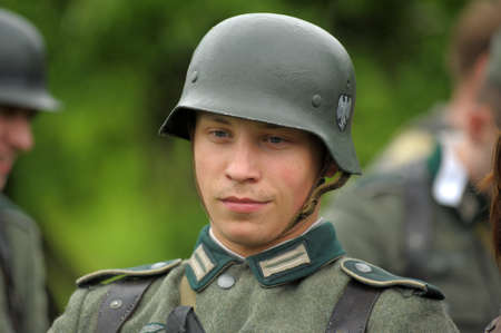 Man re-enactor of hostilities of World War IIのeditorial素材