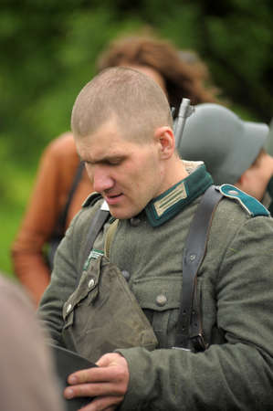 Man re-enactor of hostilities of World War II