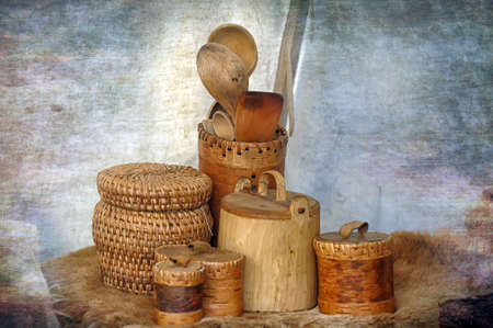 bark souvenirs, photo in vintage style