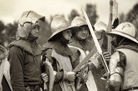 Festival of Military History connoisseurs and lovers of the Middle Agesのeditorial素材