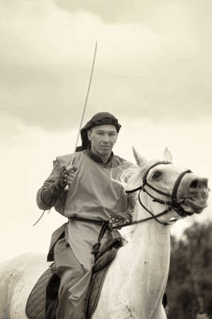 knight on a horse, sepiaのeditorial素材