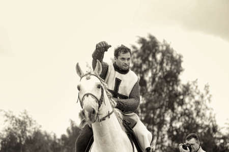 knight on a horse, sepiaのeditorial素材