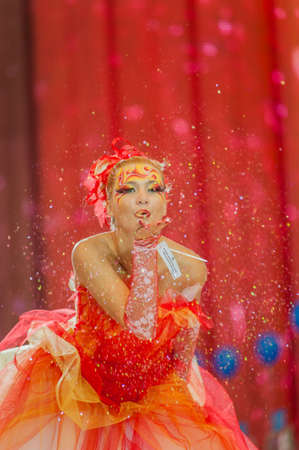 Creative makeup show at the festival of beautyのeditorial素材