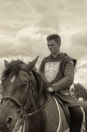 knight on a horse, sepiaのeditorial素材