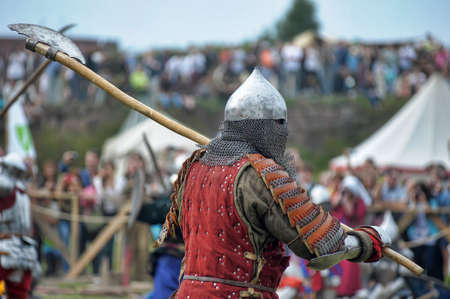 reconstruction of medieval battleのeditorial素材
