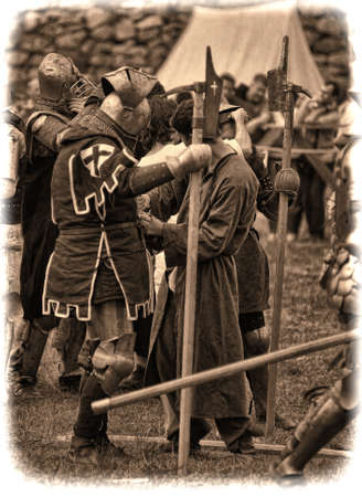 reconstruction of medieval battleのeditorial素材