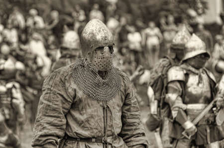 reconstruction of medieval battleのeditorial素材