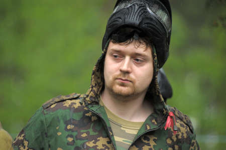 People playing paintball game