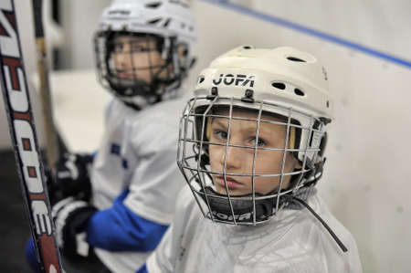 Children playing hockeyのeditorial素材