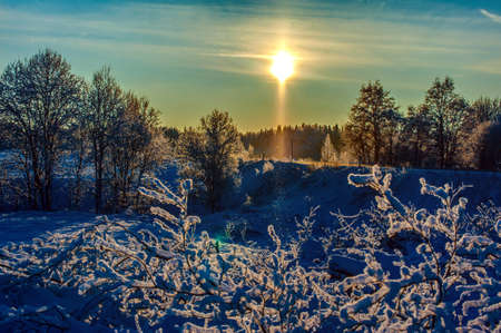 Snowy landscapeの写真素材