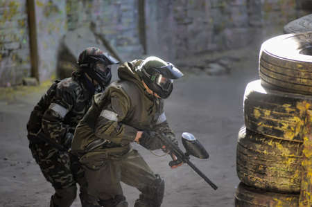 paintball playersのeditorial素材