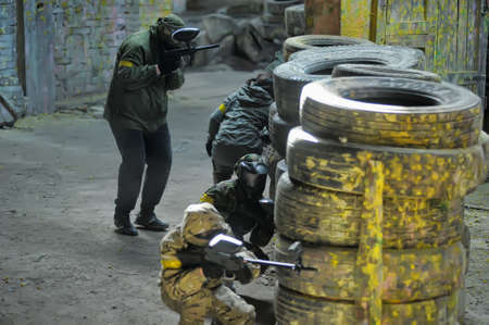paintball playersのeditorial素材