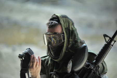paintball playersのeditorial素材