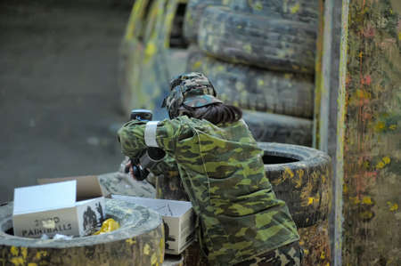 paintball playersのeditorial素材