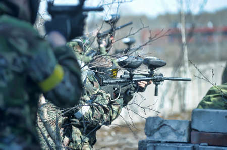 paintball playersのeditorial素材