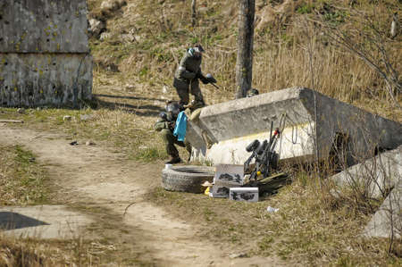 Paintball playersのeditorial素材