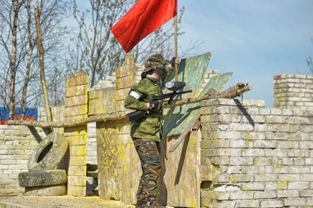 Paintball playersのeditorial素材