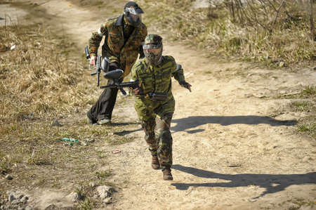 Paintball playersのeditorial素材