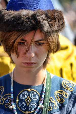 woman in medieval clothesのeditorial素材