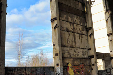 abandoned industrial buildingの写真素材