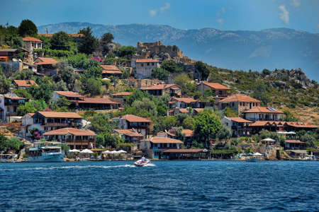 Kekova, the view from the village water.の写真素材