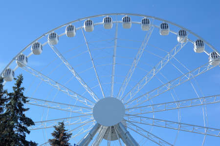 Wheel obozrenie against the bright blue of the evening sky, may 2014, St. Petersburg.n.のeditorial素材