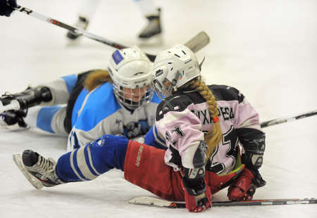 Girls ice hockey match