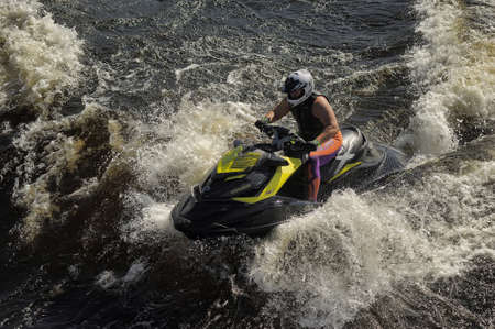 Dives Man on jet-ski のeditorial素材