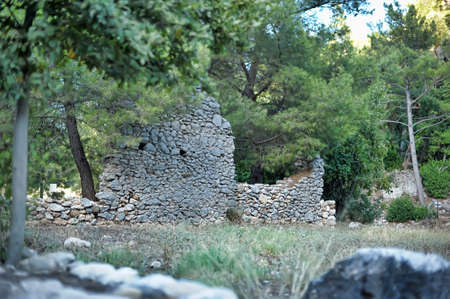 Ruins of ancient Lycian town Olympos in Turkey の写真素材