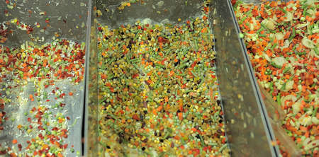 Frozen vegetables in the store