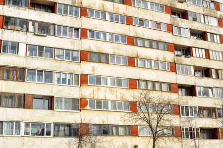 Facade of a modern apartment buildingの写真素材