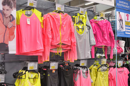 A fashion sportswear store in St. Petersburg, Russiaのeditorial素材