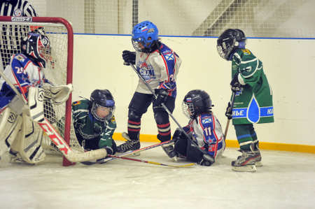 Children playing hockeyのeditorial素材