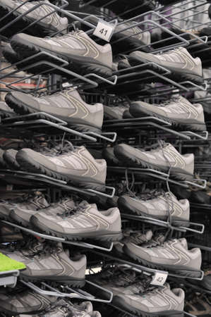 Autumn shoes in the sports shopのeditorial素材