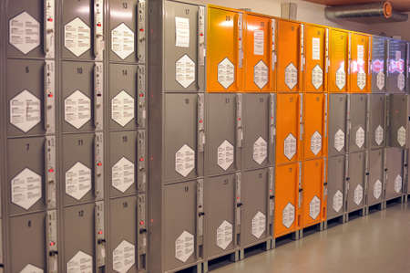 Cell storage chambers at the bus station, Tallinn, Estonia.のeditorial素材