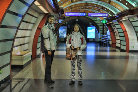 People on  underground stationのeditorial素材