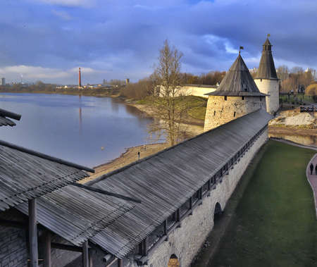 Courtyard of the Kremlin. Kind on a tower and a fortification.のeditorial素材
