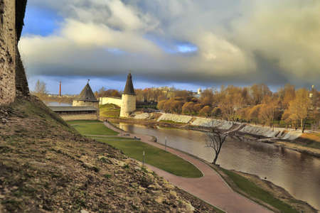 Courtyard of the Kremlin. Kind on a tower and a fortification.のeditorial素材