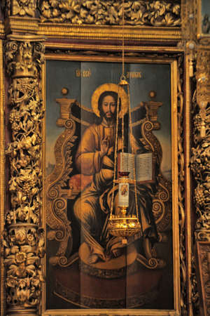 Details of Holy Trinity Cathedral in Pskov, Russiaのeditorial素材