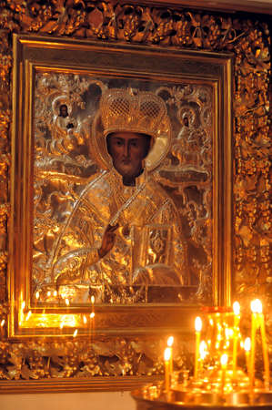 Icon of St. Nicholas the Wonderworkerのeditorial素材