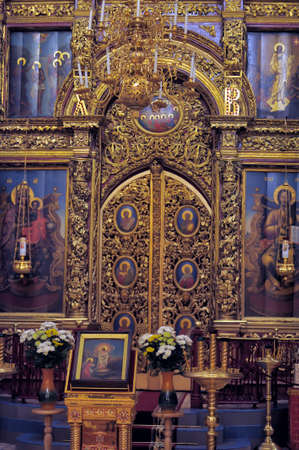 Details of Holy Trinity Cathedral in Pskov, Russiaのeditorial素材