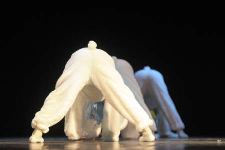 Dance performance on stage, Festival of childrens dance groups, St. Petersburg, Russia.のeditorial素材