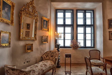 Interior Castle Czech Sternbergのeditorial素材