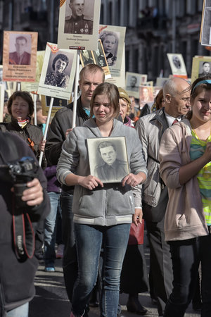 Immortal regiment at the victory parade