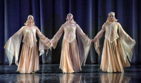 Theatrical performance of dancing collective, Festival, St. Petersburg, Russia.のeditorial素材