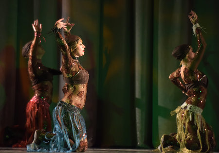 Oriental dance on stageのeditorial素材